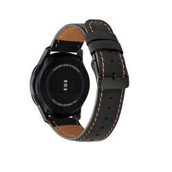 Galaxy Watch 46mm 22mm KRD-29 Deri Kordon Siyah