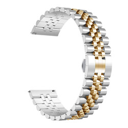 Galaxy Watch 46mm KRD-36 22mm Metal Kordon Gümüş-Rosegold