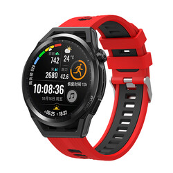 Galaxy Watch 46mm KRD-55 Silicon Cord Kırmızı-Siyah