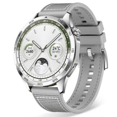 Galaxy Watch 46mm Zore KRD-102 22mm Silikon Kordon Gri