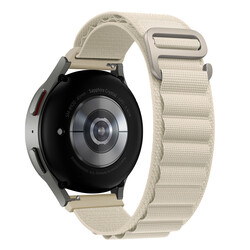 Galaxy Watch 46mm Zore KRD-74 22mm Hasır Kordon Beyaz