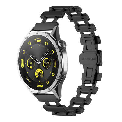 Galaxy Watch 46mm Zore KRD-96 22mm Metal Kordon Siyah