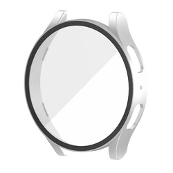Galaxy Watch 5 40mm Sert PC Kasa ve Ekran Koruyucu Zore Watch Gard 14 Gümüş