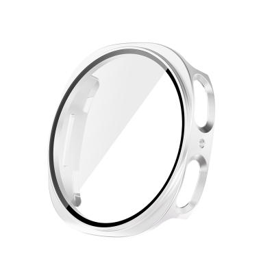 Galaxy Watch 8 40mm Hard PC Case and Screen Protector Zore Watch Gard 38 Silver