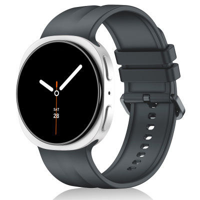 Galaxy Watch 8 40mm Zore KRD-159 22mm Silikon Kordon Koyu Gri