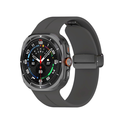 Galaxy Watch 8 44mm Zore KRD-84 22mm Silicone Band Dark Grey