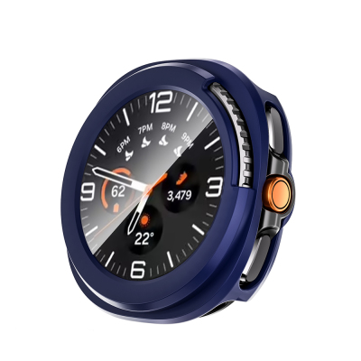 Galaxy Watch 8 Classic 46mm Hard PC Case and Screen Protector Zore Watch Gard 39 Navy blue