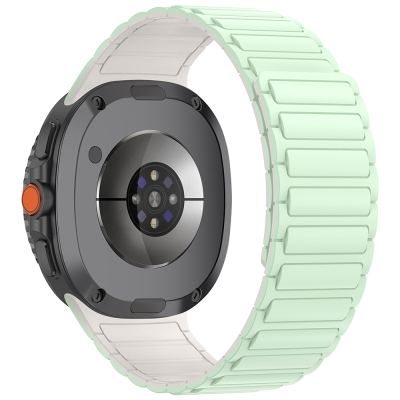 Galaxy Watch 8 Ultra Zore KRD-146 Silikon Kordon Strap Kayış Yeşil-Starlight
