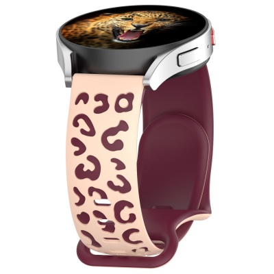 Galaxy Watch Active 2 44mm Zore KRD-140 20mm Silicone Strap Rose-Mürdüm