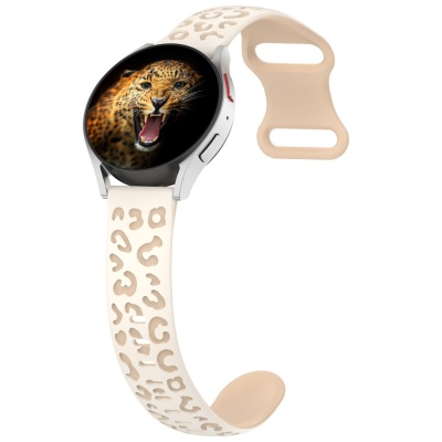 Galaxy Watch Active 2 44mm Zore KRD-140 20mm Silikon Kordon Strap Kayış Starlight-Bej