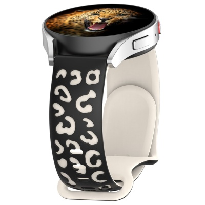 Galaxy Watch Active 2 44mm Zore KRD-140 20mm Silikon Kordon Strap Kayış Siyah-Starlight