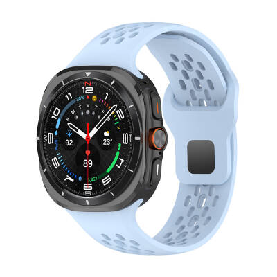 Galaxy Watch Ultra 47mm Zore KRD-119 Perforated Design Silicone Band Light Blue