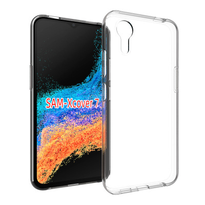 Galaxy Xcover7 Kılıf Zore Süper Silikon Kapak Şeffaf