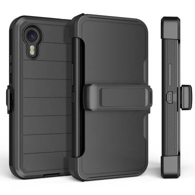 Galaxy XCover7 Pro Case Zore Double Clip Cover Black