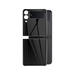 Galaxy Z Flip 3 Zore 3D Standart 2 in 1 Arka Koruyucu Siyah