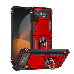 Galaxy Z Flip 4 Case Zore Vega Cover Red