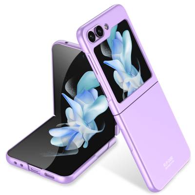 Galaxy Z Flip 5 Case Zore Hard Kipta Cover Purple