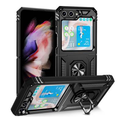 Galaxy Z Flip 5 Case Zore Vega Cover Black