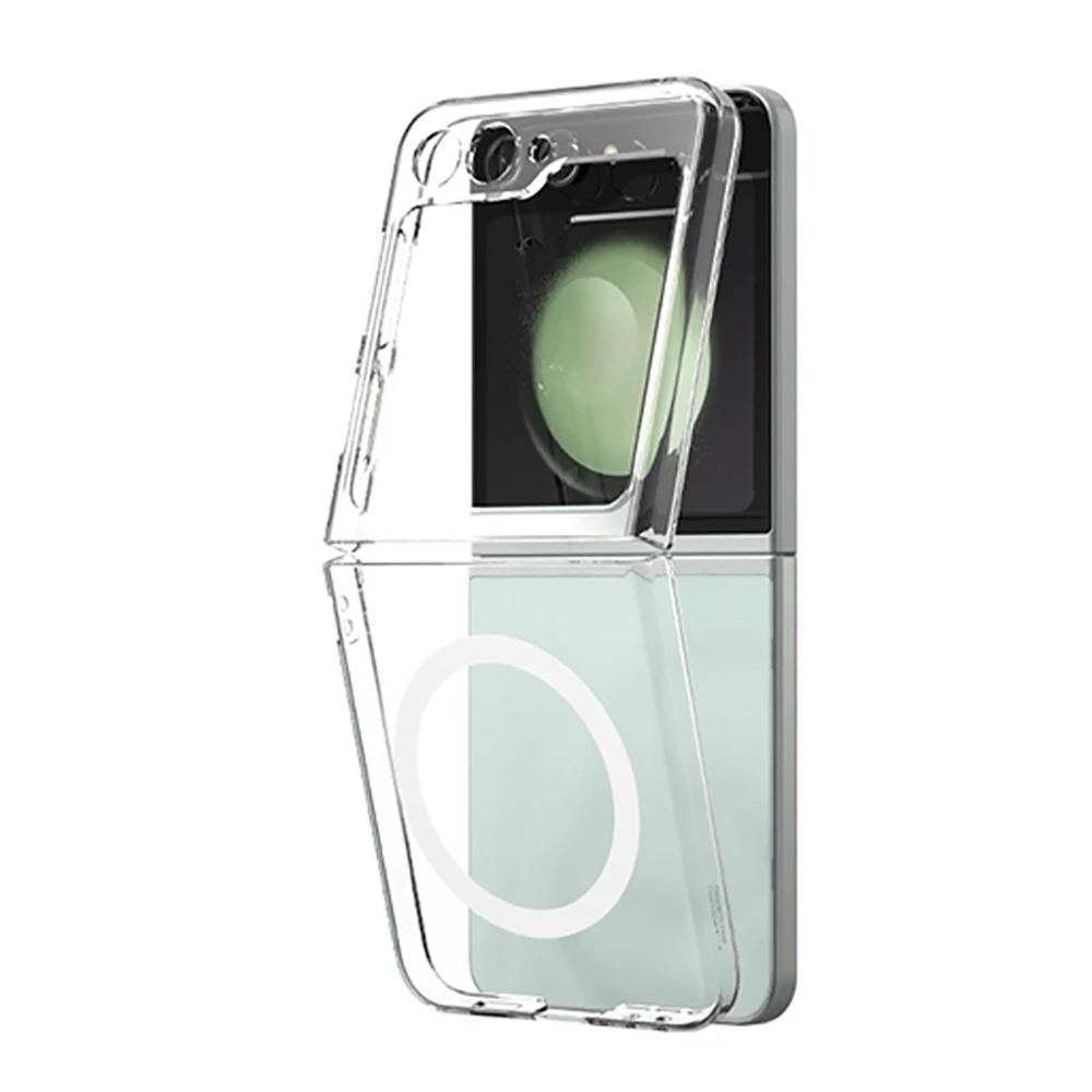 Galaxy Z Flip 6 Case Camera Protection M-safe Hard PC Zore Porto Cover - 7