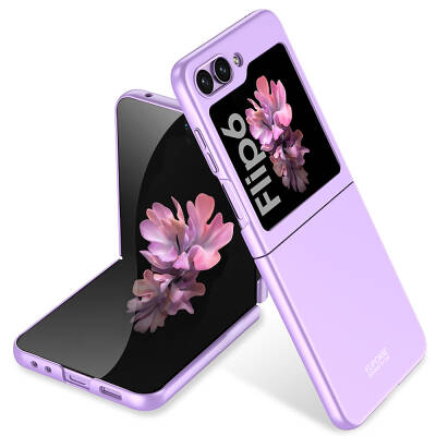 Galaxy Z Flip 6 Case Zore Sert Kıpta Case Cover Purple