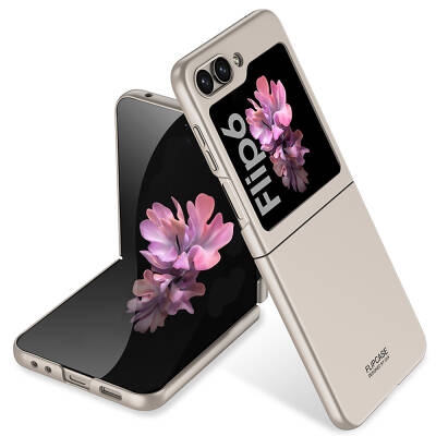 Galaxy Z Flip 6 Case Zore Sert Kıpta Case Cover Titanyum-Gri