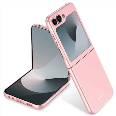 Galaxy Z Flip 6 Case Zore Sert Kıpta Case Cover Pink