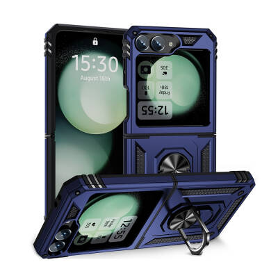 Galaxy Z Flip 6 Case Zore Vega Cover Blue