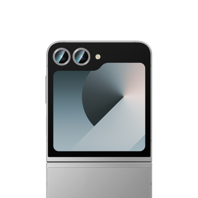 Galaxy Z Flip 6 CaseWorld Alloy Series Oleophobic Anti-Reflective Camera Lens Protector Silver
