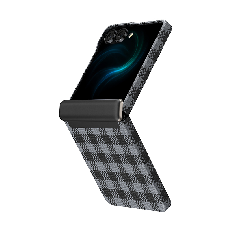 Galaxy Z Flip 7 Case M-safe Charging Feature Plaid Design Benks ArmorAir ArmorVichy Kevlar Cover - 4