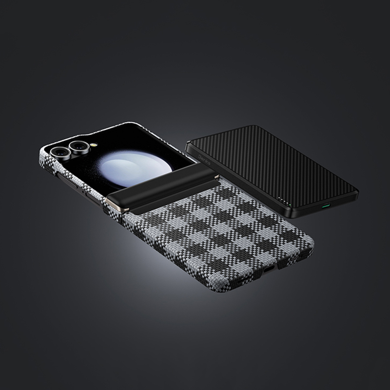 Galaxy Z Flip 7 Case M-safe Charging Feature Plaid Design Benks ArmorAir ArmorVichy Kevlar Cover - 7