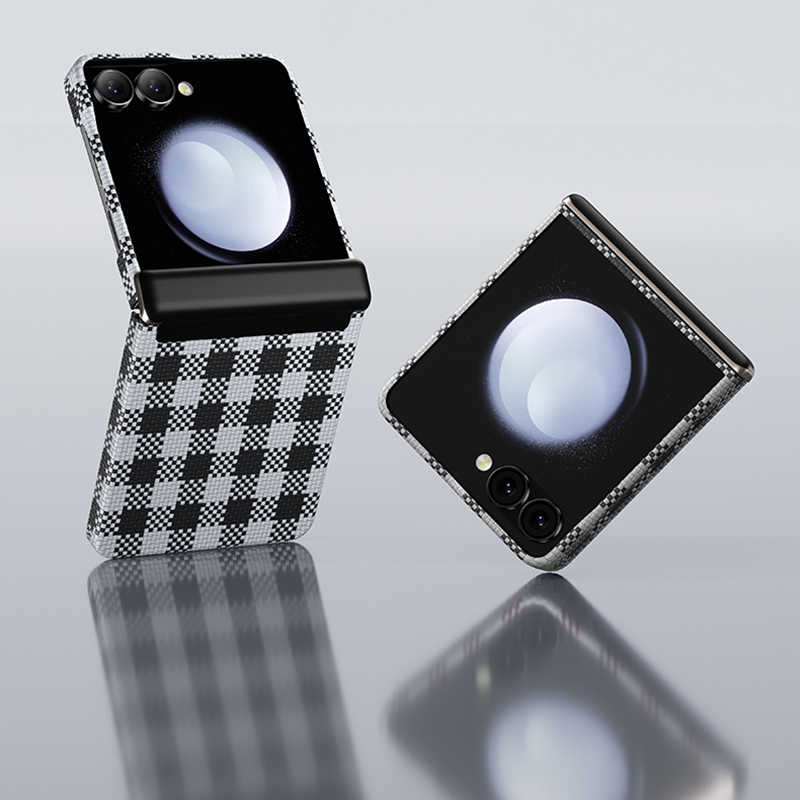 Galaxy Z Flip 7 Case M-safe Charging Feature Plaid Design Benks ArmorAir ArmorVichy Kevlar Cover - 10