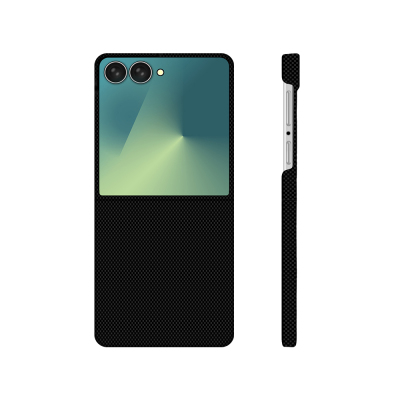 Galaxy Z Flip 7 Case with M-Safe Charging Feature, Zore Paris Zerre Hard PC Cover Black