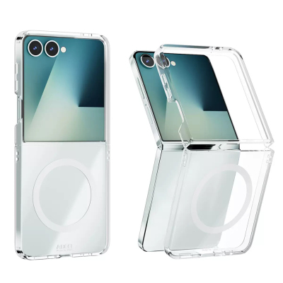 Galaxy Z Flip 7 Kılıf Kamera Korumalı M-safe Sert PC Zore Porto Kapak Şeffaf