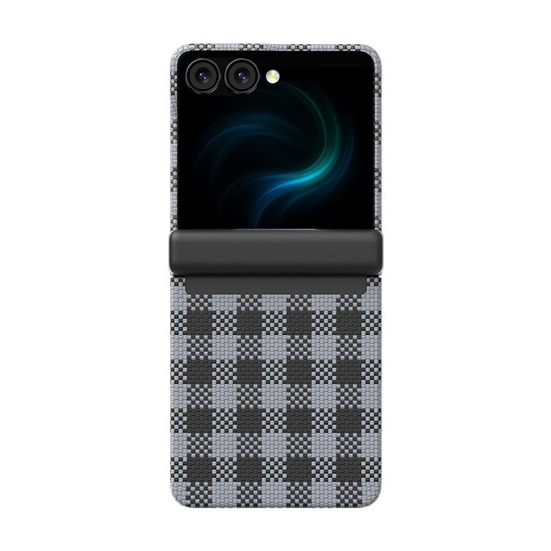 Galaxy Z Flip 7 Kılıf M-safe Şarj Özellikli Ekose Tasarımlı Benks ArmorAir ArmorVichy Kevlar Kapak - 2