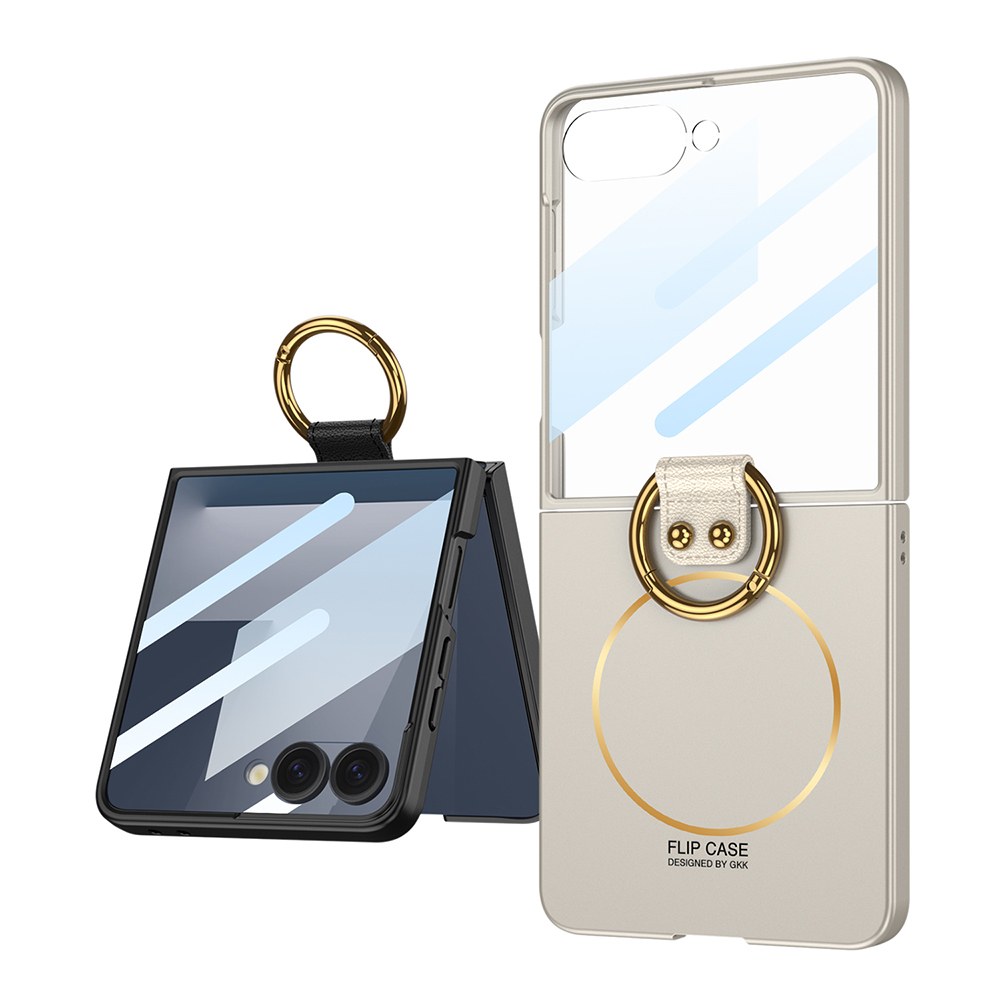 Galaxy Z Flip 7 Kılıf M-safe Şarj Özellikli Zore Kıpta Yüzüklü Flip Sert Kapak - 10