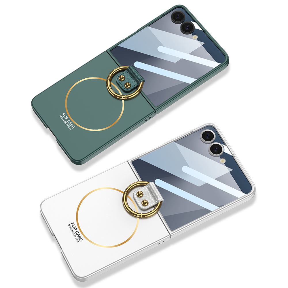 Galaxy Z Flip 7 Kılıf M-safe Şarj Özellikli Zore Kıpta Yüzüklü Flip Sert Kapak - 15
