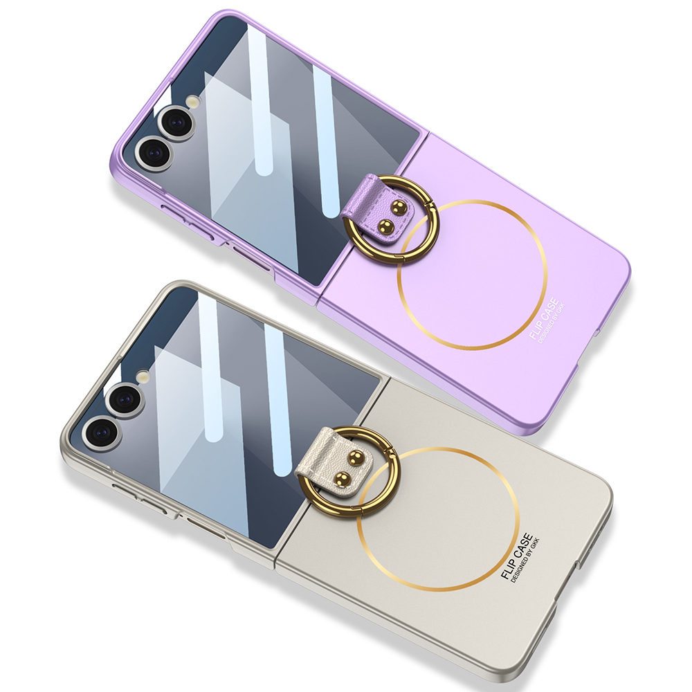 Galaxy Z Flip 7 Kılıf M-safe Şarj Özellikli Zore Kıpta Yüzüklü Flip Sert Kapak - 16