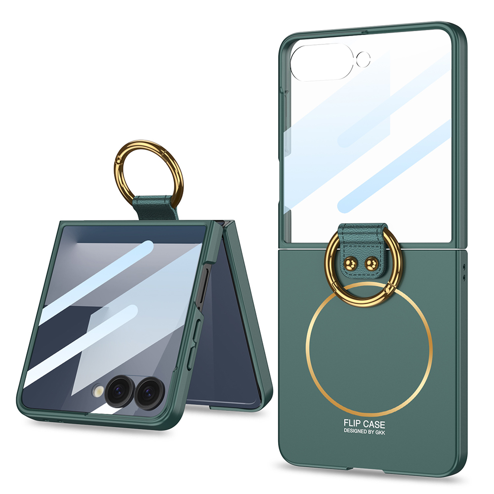Galaxy Z Flip 7 Kılıf M-safe Şarj Özellikli Zore Kıpta Yüzüklü Flip Sert Kapak - 2