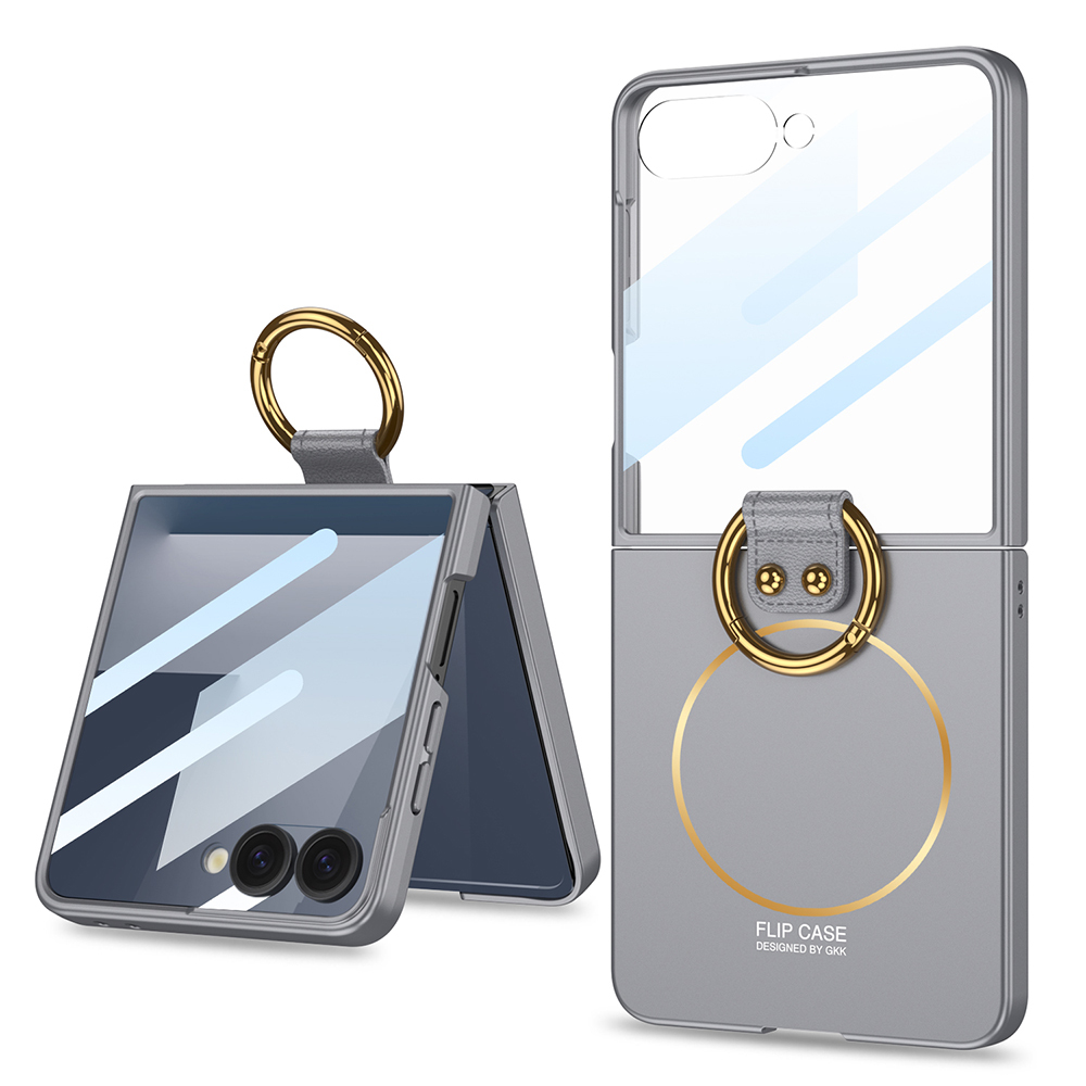 Galaxy Z Flip 7 Kılıf M-safe Şarj Özellikli Zore Kıpta Yüzüklü Flip Sert Kapak - 3