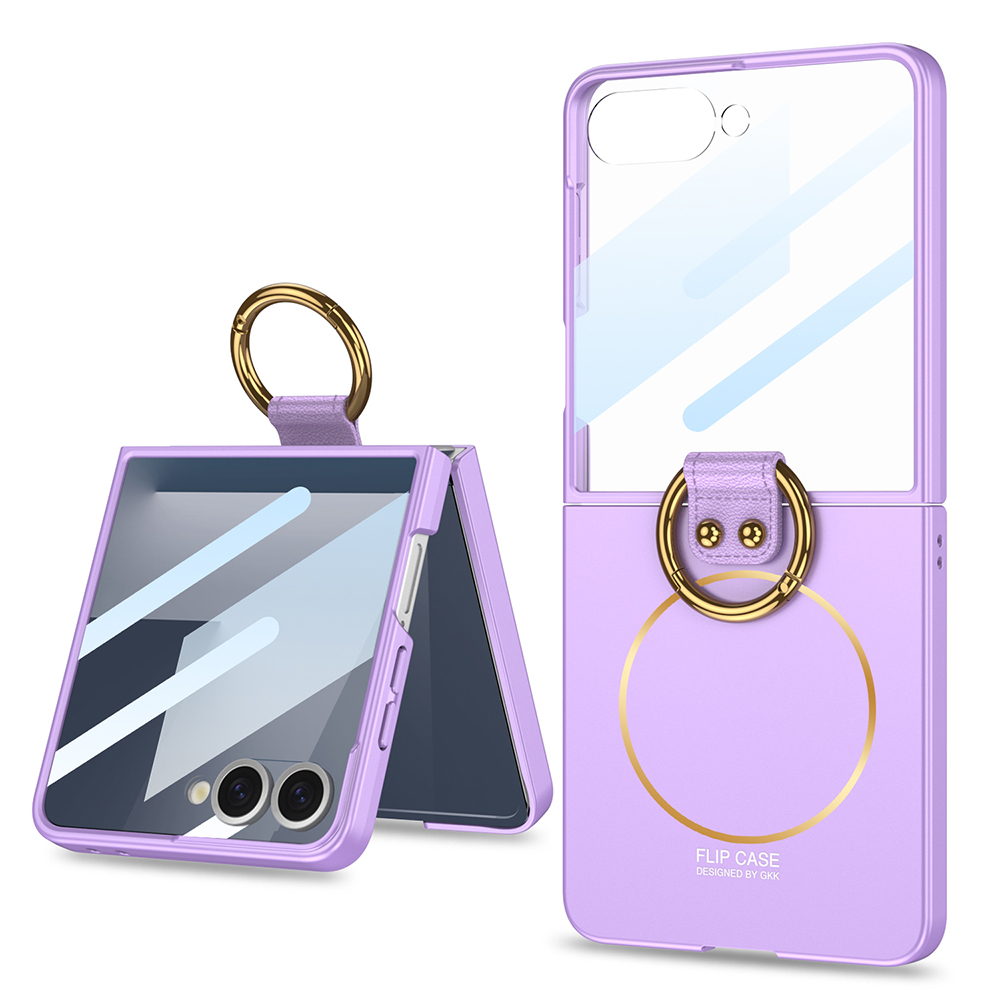 Galaxy Z Flip 7 Kılıf M-safe Şarj Özellikli Zore Kıpta Yüzüklü Flip Sert Kapak - 4
