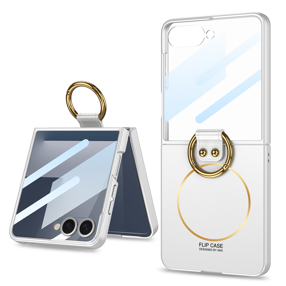 Galaxy Z Flip 7 Kılıf M-safe Şarj Özellikli Zore Kıpta Yüzüklü Flip Sert Kapak - 5