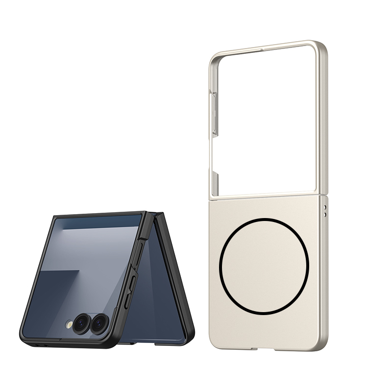 Galaxy Z Flip 7 Kılıf Wireless Şarj Özellikli Zore Kıpta M-safe Kapak - 10