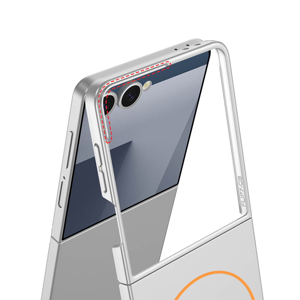 Galaxy Z Flip 7 Kılıf Wireless Şarj Özellikli Zore Kıpta M-safe Kapak - 12