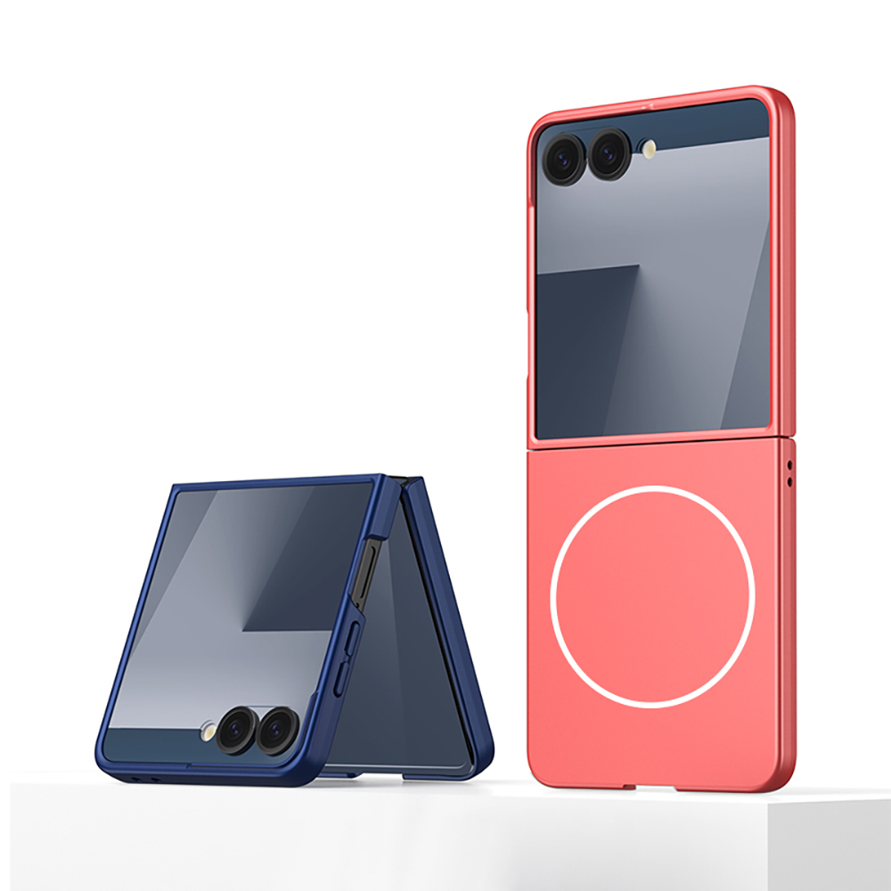 Galaxy Z Flip 7 Kılıf Wireless Şarj Özellikli Zore Kıpta M-safe Kapak - 16