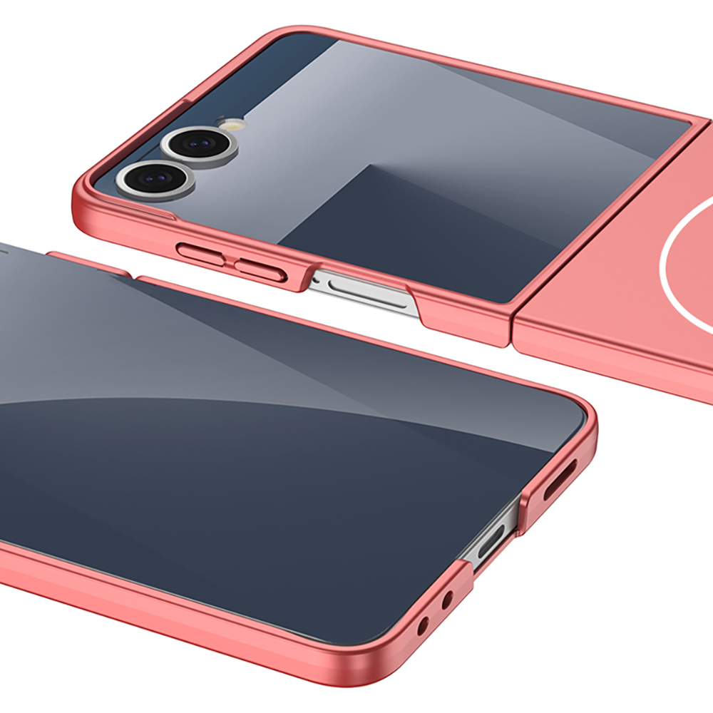 Galaxy Z Flip 7 Kılıf Wireless Şarj Özellikli Zore Kıpta M-safe Kapak - 21