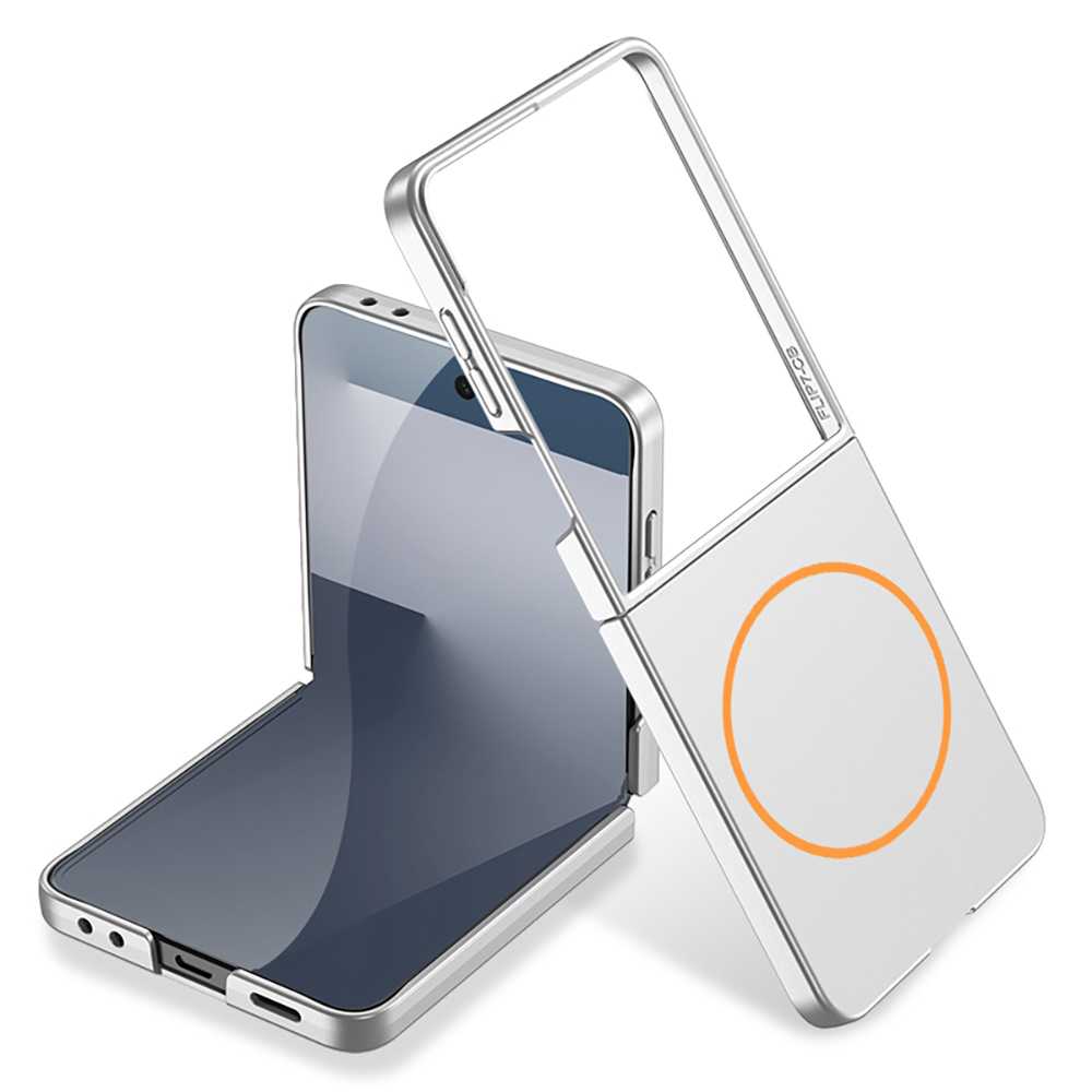 Galaxy Z Flip 7 Kılıf Wireless Şarj Özellikli Zore Kıpta M-safe Kapak - 9