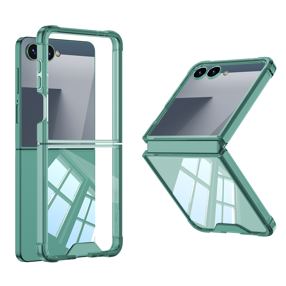 Galaxy Z Flip 7 Kılıf Zore Full Camlı Kıpta Kapak - 6