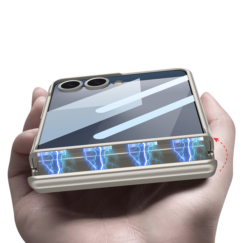 Galaxy Z Flip 7 Kılıf Zore Kıpta Standlı Kapak - 3