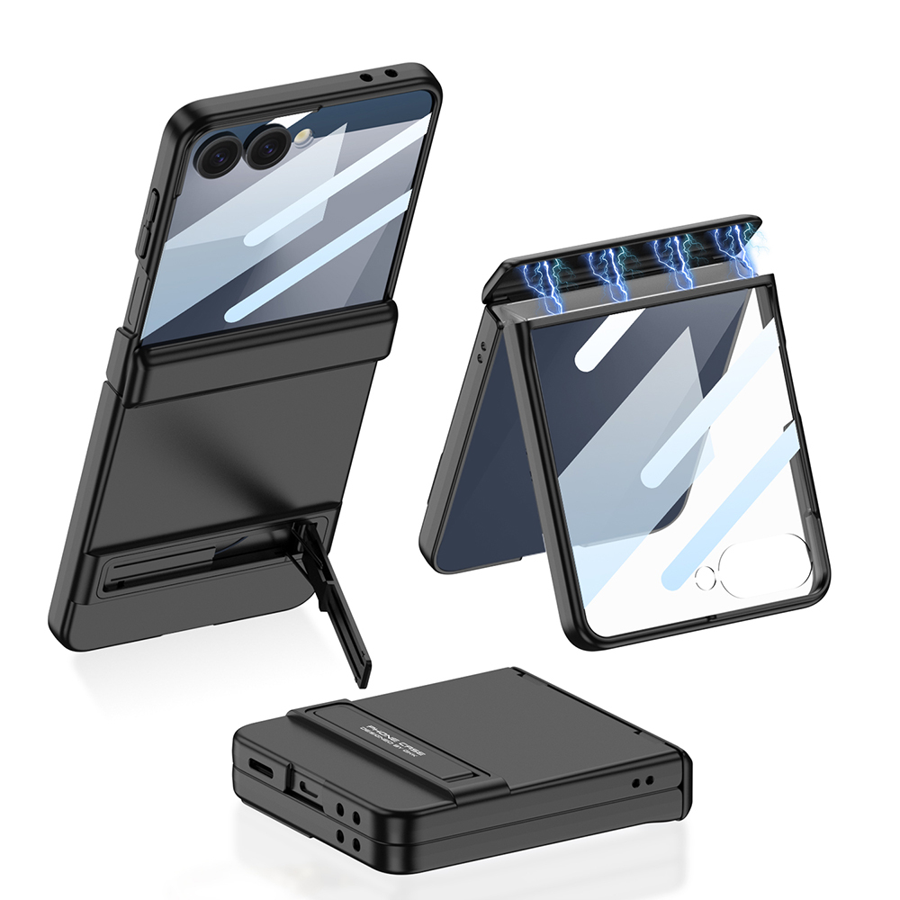 Galaxy Z Flip 7 Kılıf Zore Kıpta Standlı Kapak - 3