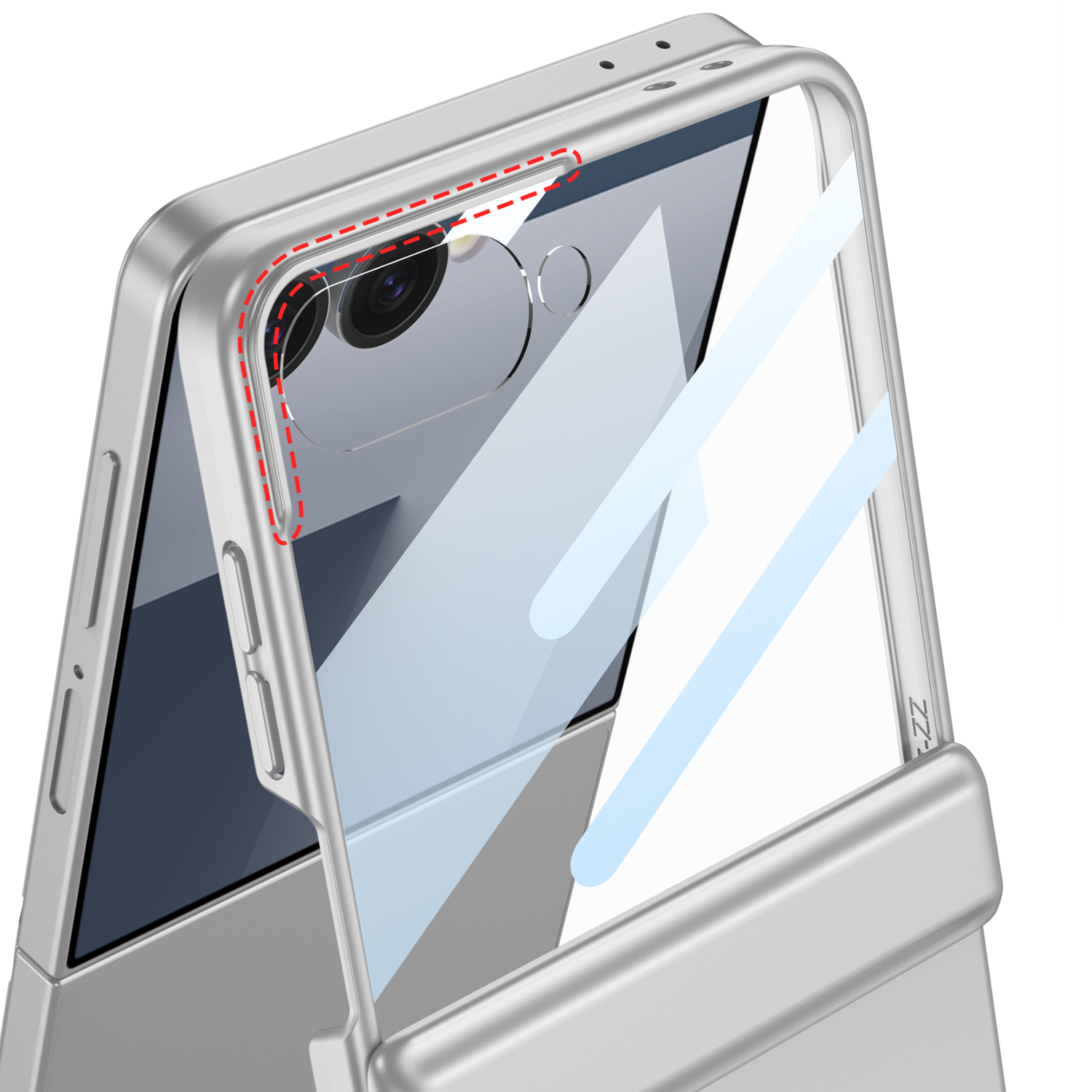 Galaxy Z Flip 7 Kılıf Zore Kıpta Standlı Kapak - 9